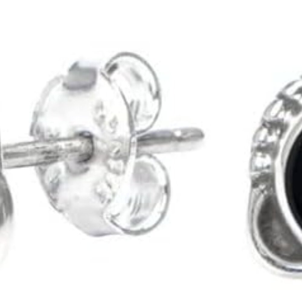 Gemstone Post Stud Earrings 925 Sterling Silver Gemstone Stud Earrings For Girls